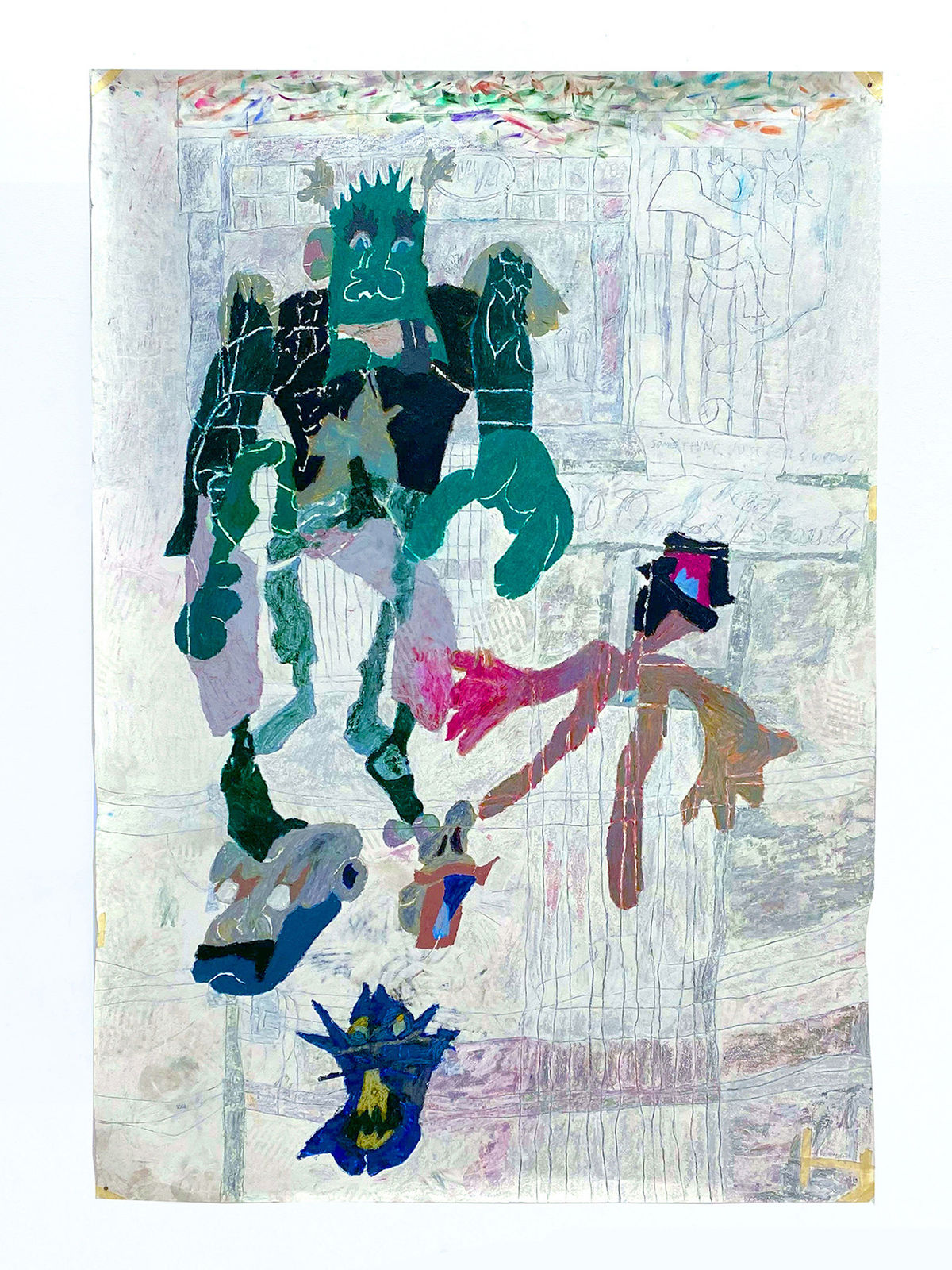 Gabor Bata, Men as Shoes (Altercation Outside the Beauty Salon), 2021