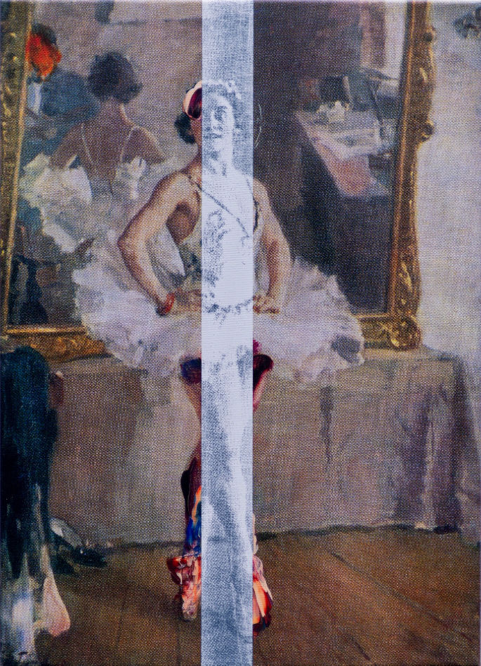 Mika Plutitskaya, Portrait of the ballerina Olga Lepeshinskaya N2, after A. Gerasimov, 2023