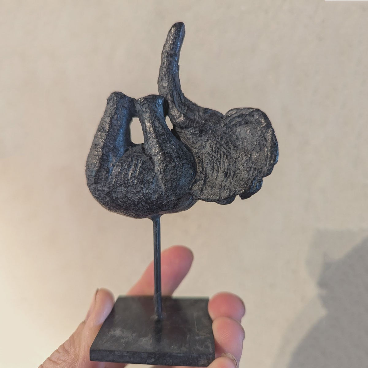 Small elephant on its back elephant sculpture Sophie Verger adorable animal sculpture bronze sculpture art decoration animal art collection Art Yi Gallery Brussels art gallery