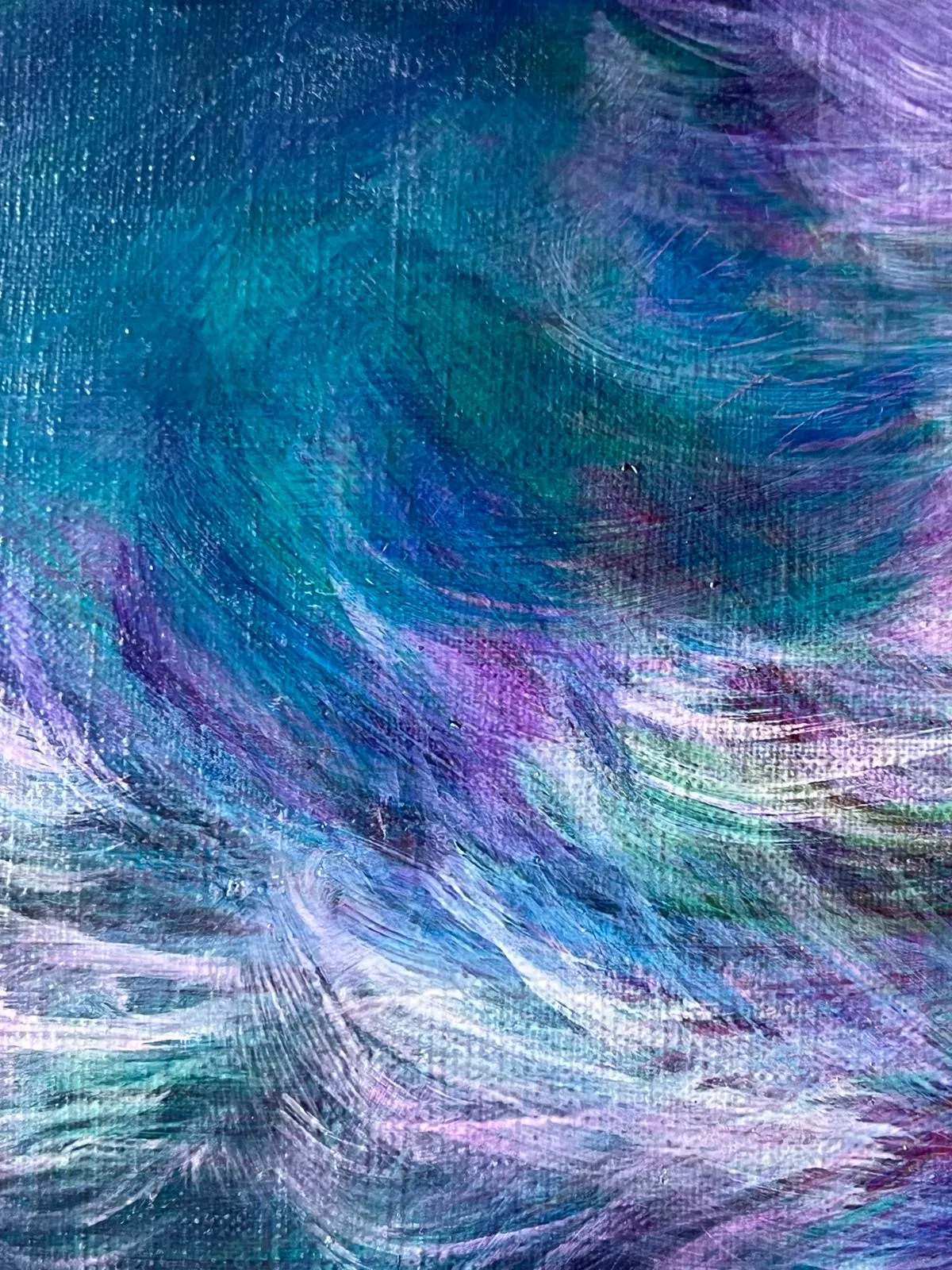 Valse des fleurs, peinture à l'huile de Noriko Kurafuji, sakura en fleurs printanières, impression artistique, art floral abstrait, à la galerie Art Yi à Bruxelles