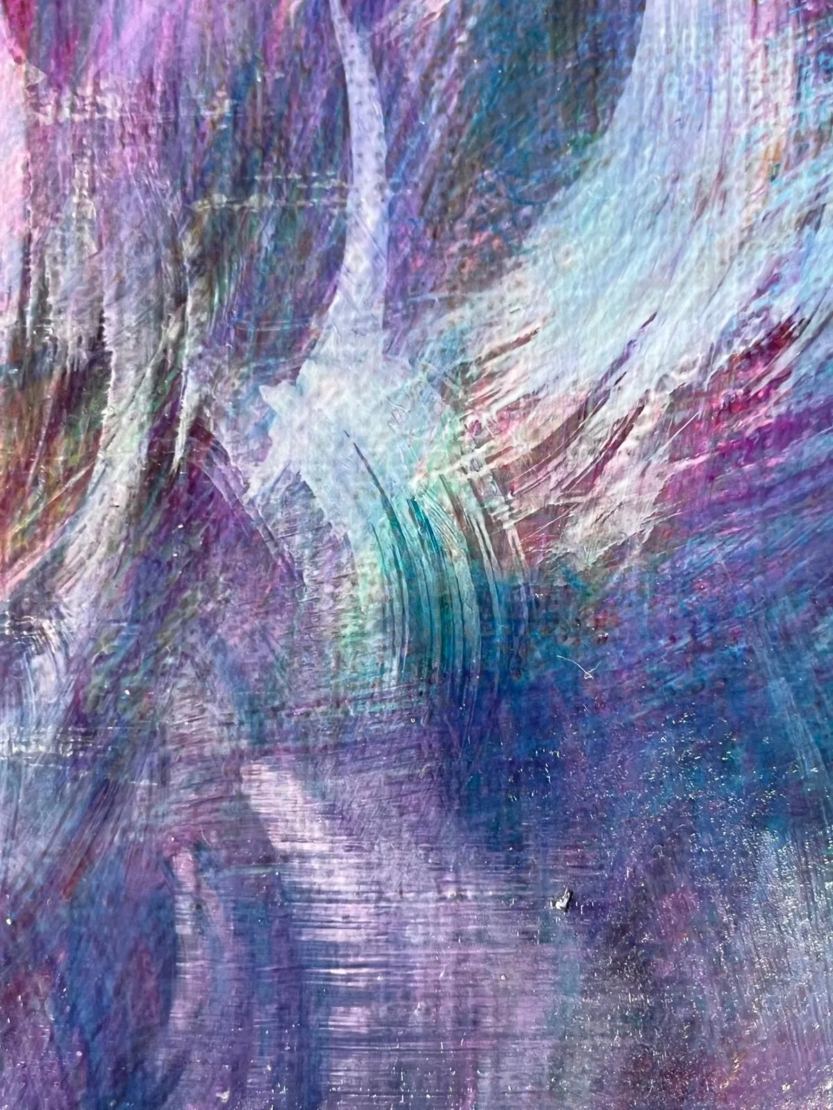 Valse des fleurs, peinture à l'huile de Noriko Kurafuji, sakura en fleurs printanières, impression artistique, art floral abstrait, à la galerie Art Yi à Bruxelles