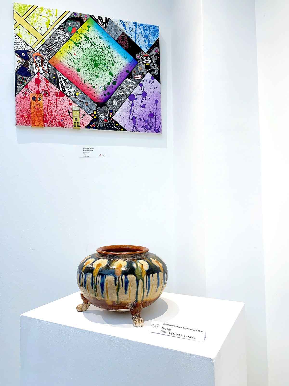 Bol de poterie peinte Tang Sancai poterie antique chinoise art yi Galerie d'art bruxelloise