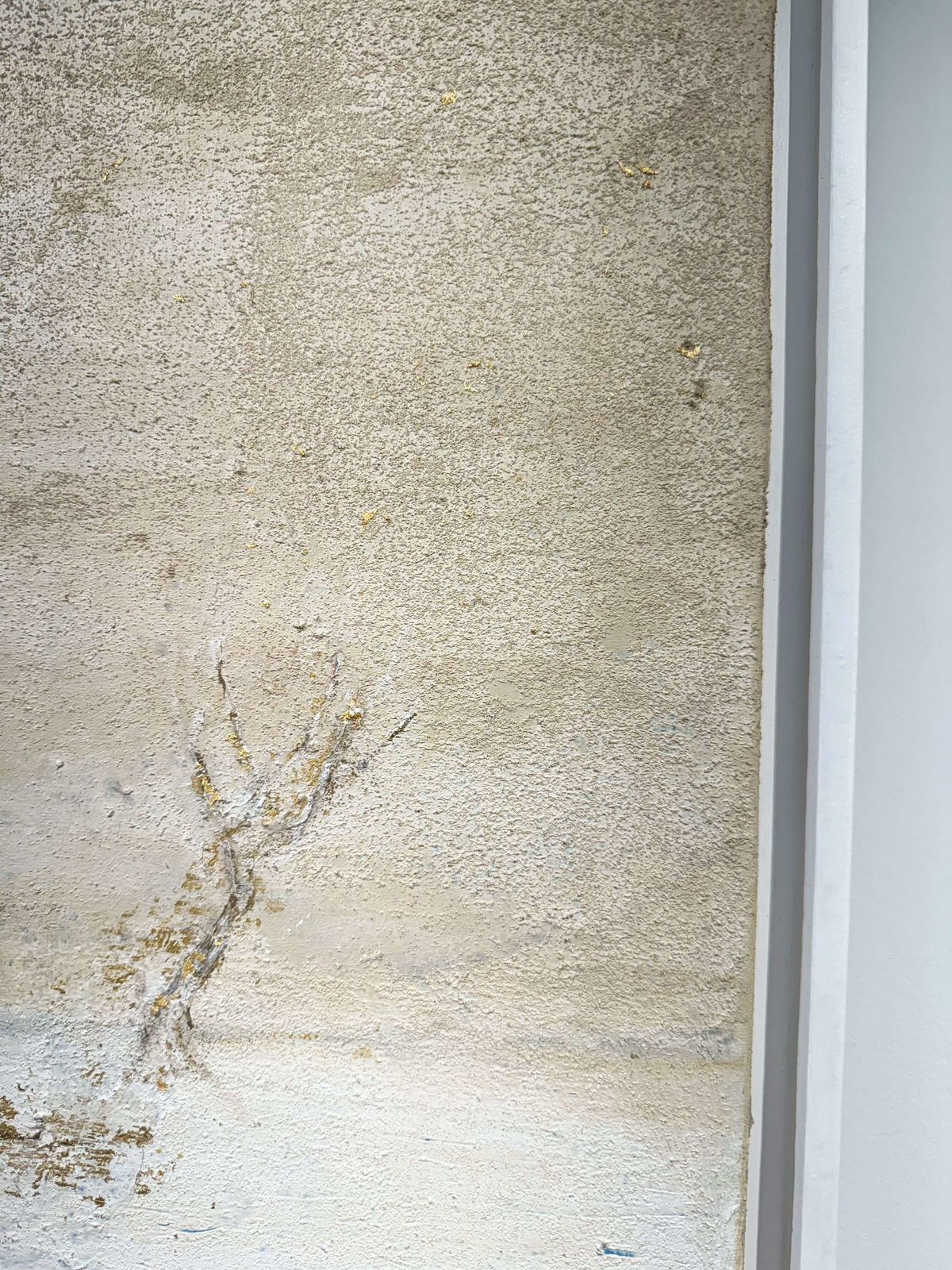 Chems éveil de la lumière peinture abstraite peinture acrylique peinture au sable peinture de méditation art zen paysage aquatique peinture à l'eau à la galerie Art Yi à Bruxelles