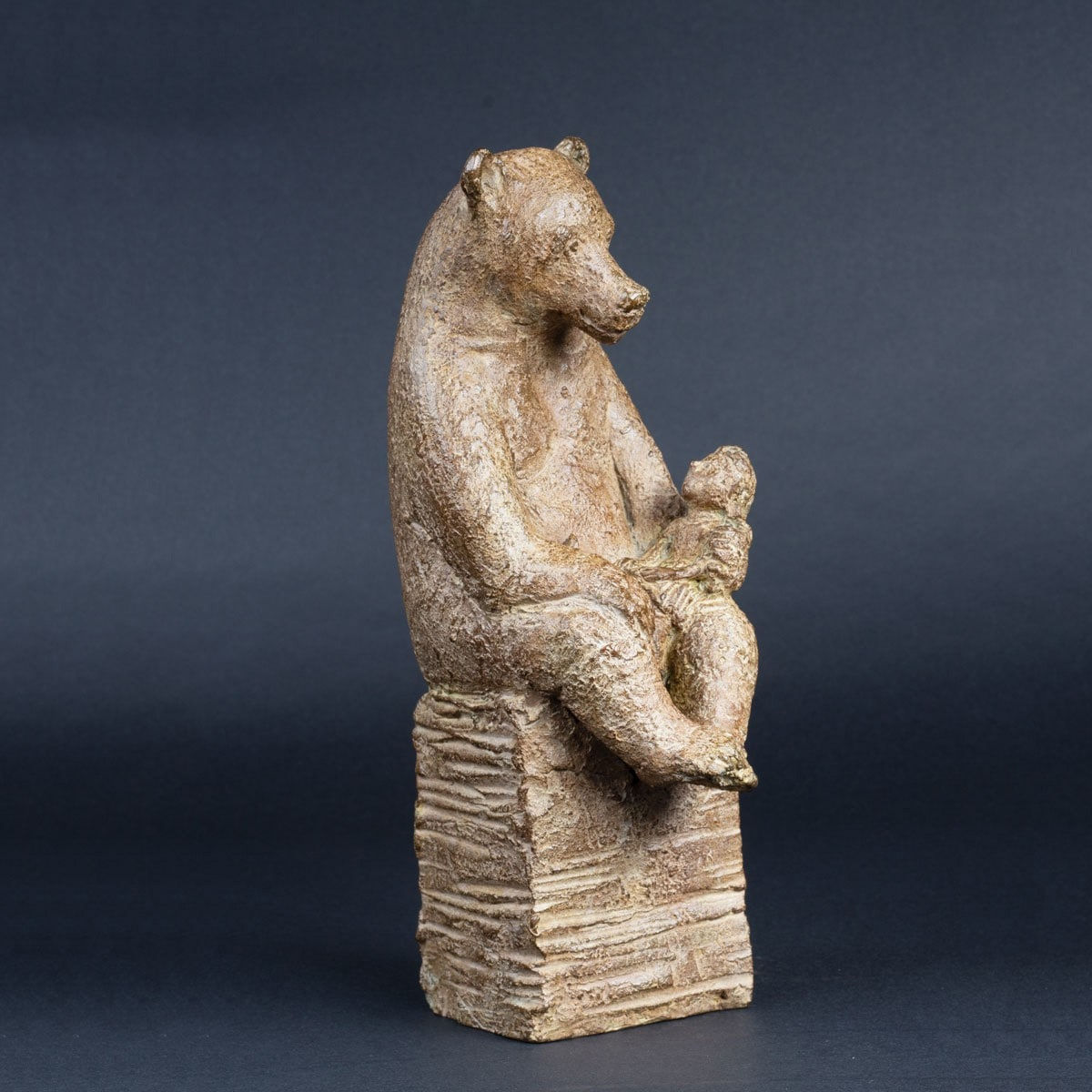 Loki's daughter cute child and adorable animal bear contemporary bronze sculpture sophie verger