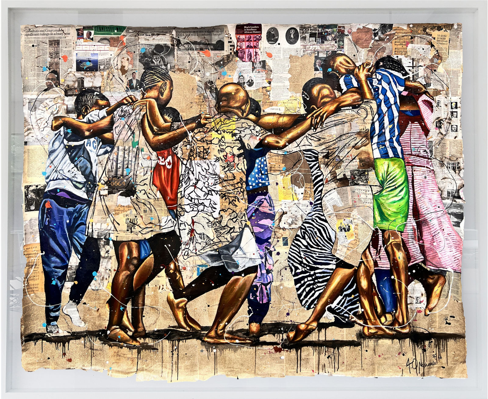 Andrew Ntshabele, Tales Woven Together VI , 2024