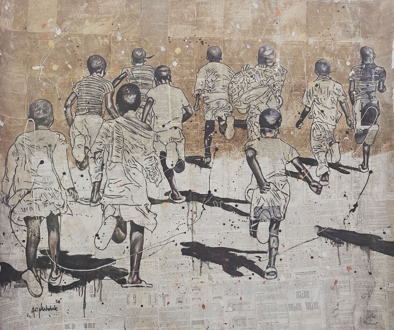 Andrew Ntshabele, Tales Woven Together II ( unframed ), 2024