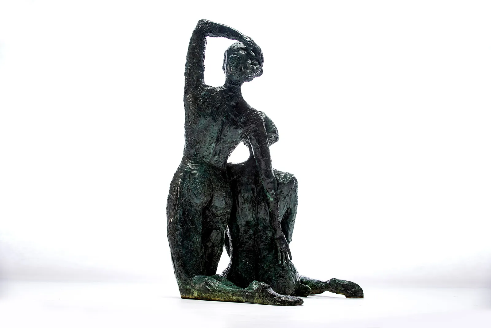 Bronze sculpture of two women by sculptor Emilio DiIorio.