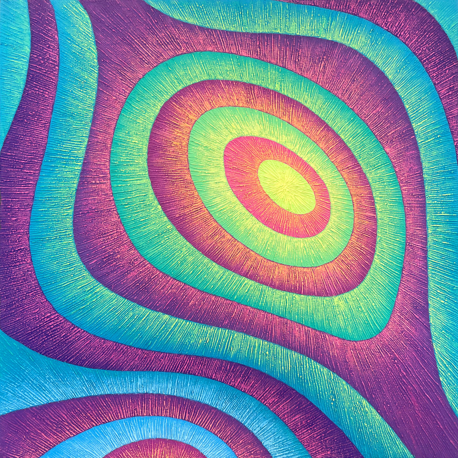 Shan Ogdemli, Particle Waves Purple & Aqua, 2023