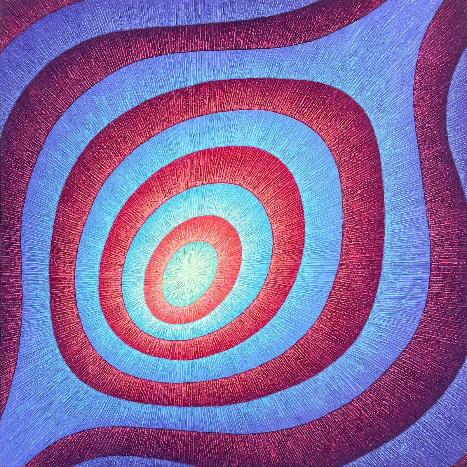 Shan Ogdemli, Particle Waves Violet & Red, 2023