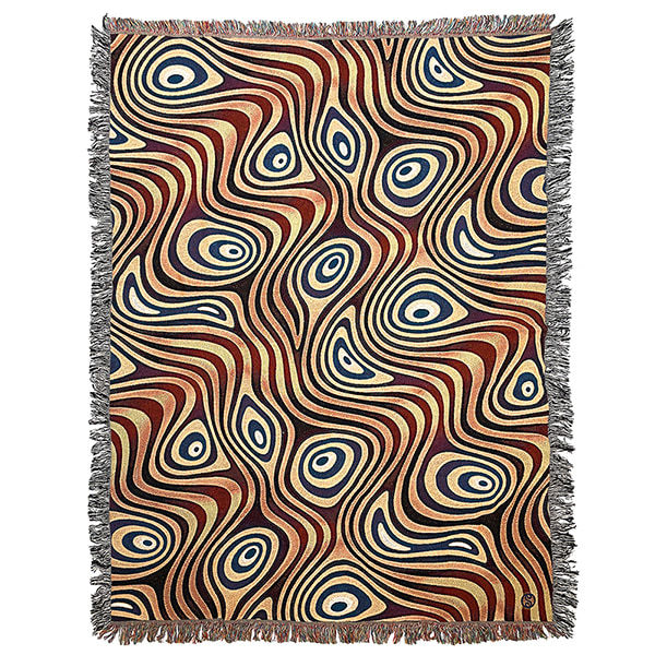 Shan Ogdemli, Fluid Waves Gold Blanket , 2024