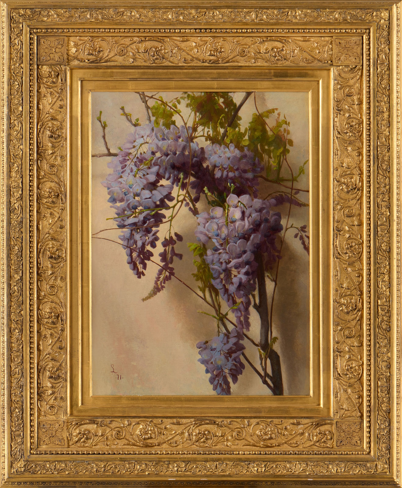 George Cochran Lambdin, Wisteria on a Wall, 1871