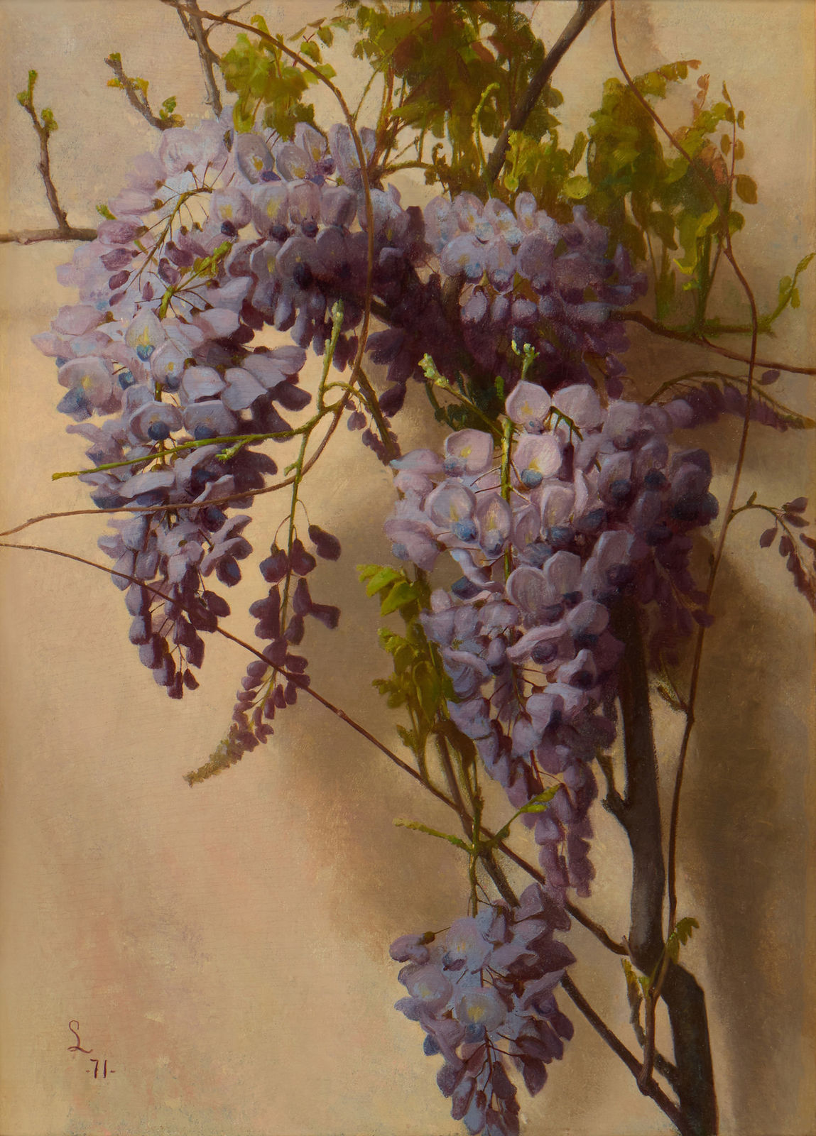 George Cochran Lambdin, Wisteria on a Wall, 1871