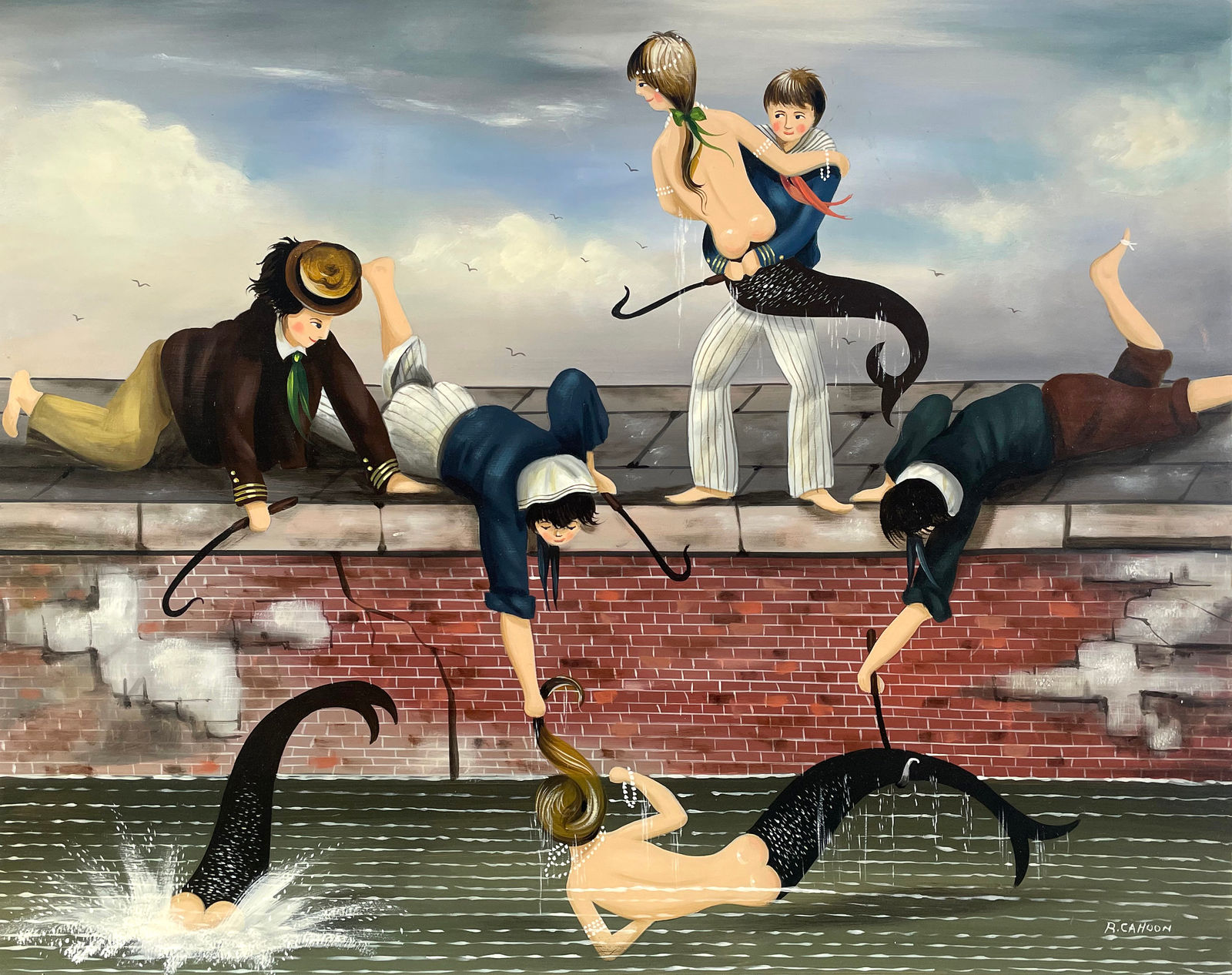 Ralph Cahoon Jr., Sailors and Mermaids, c. 1960s