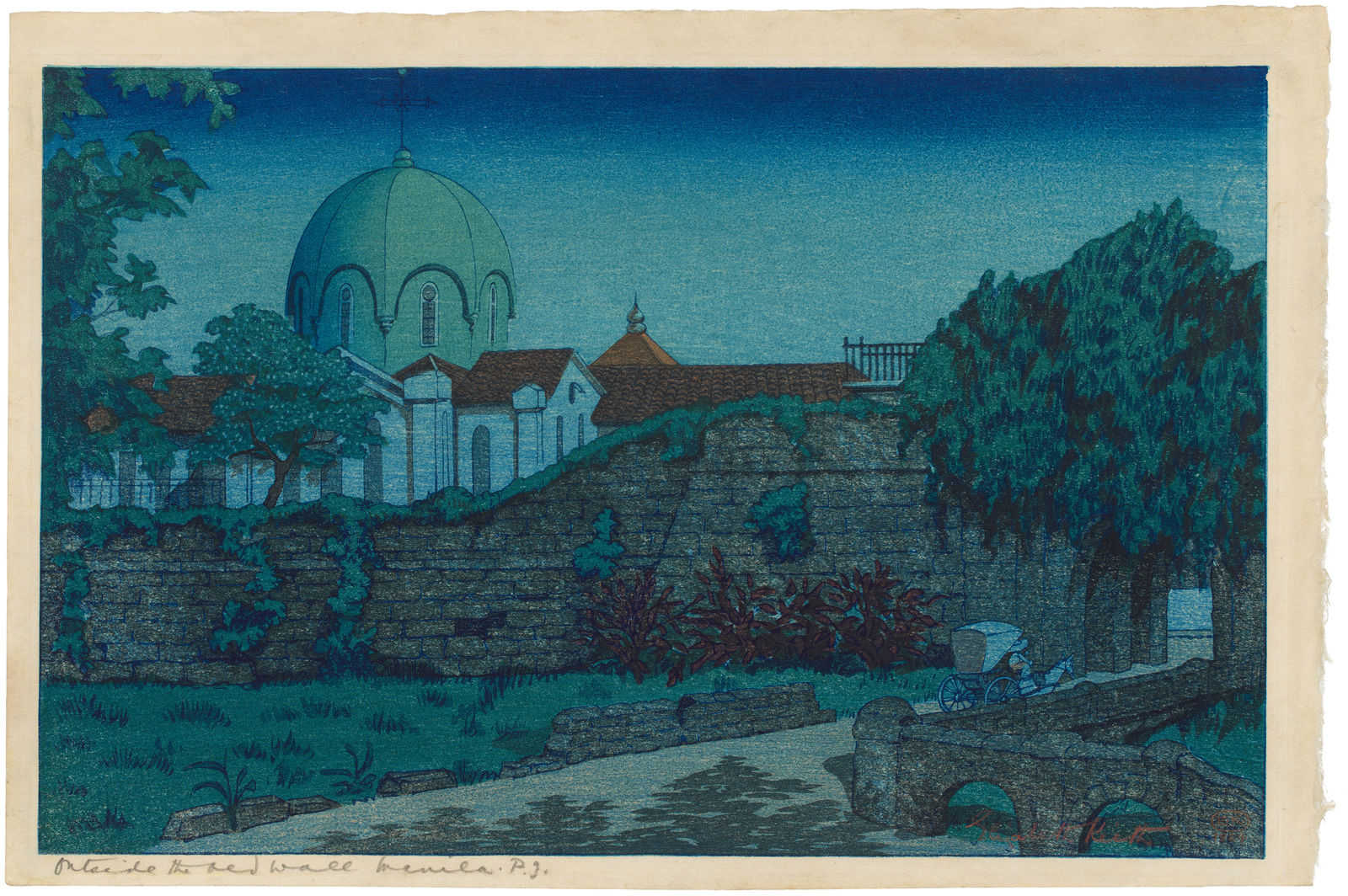 Elizabeth Keith (1887-1956), Outside the Old Wall, Manila, P.I., 1924