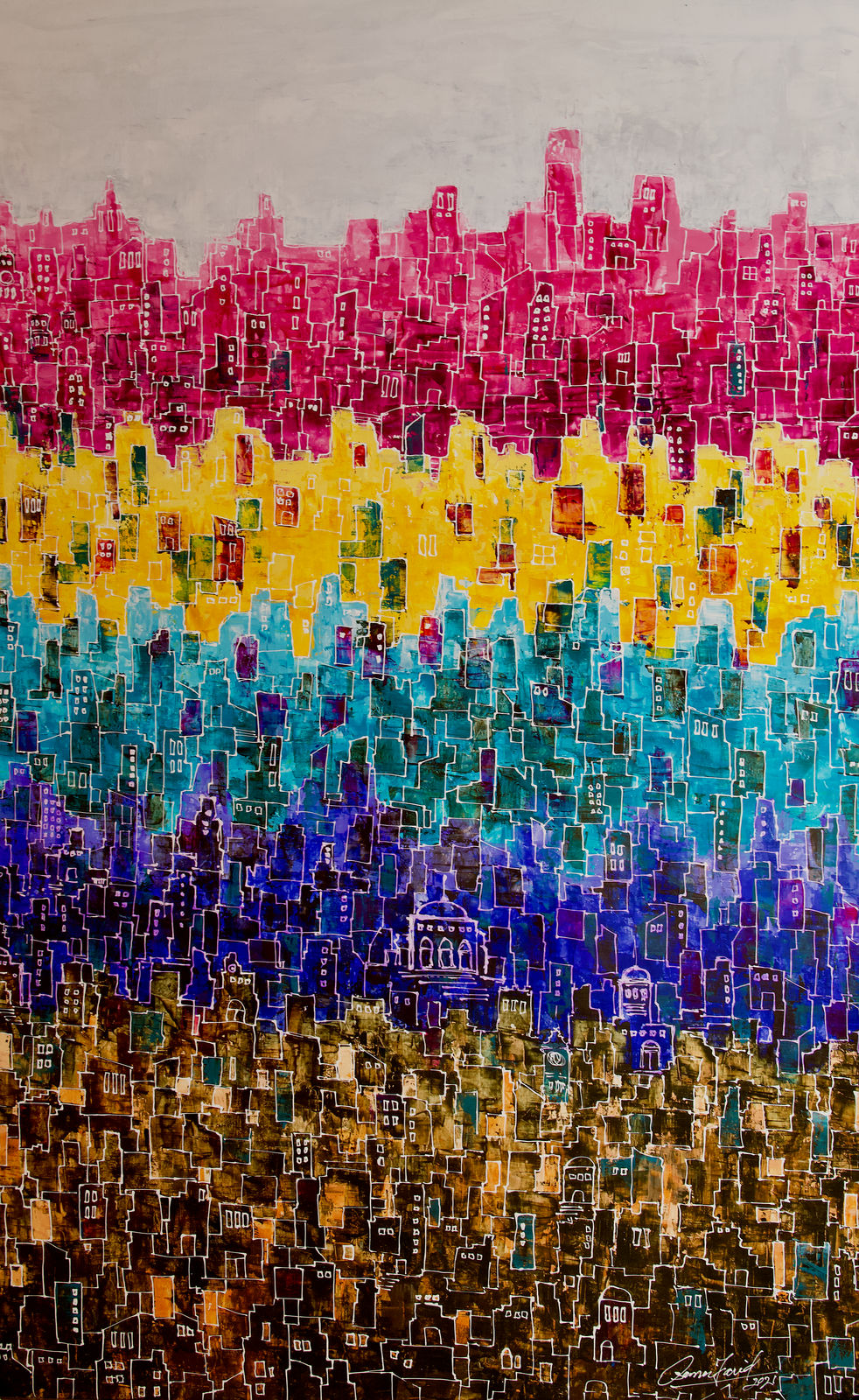 Osama Farid, Grey Sky Village, 2021