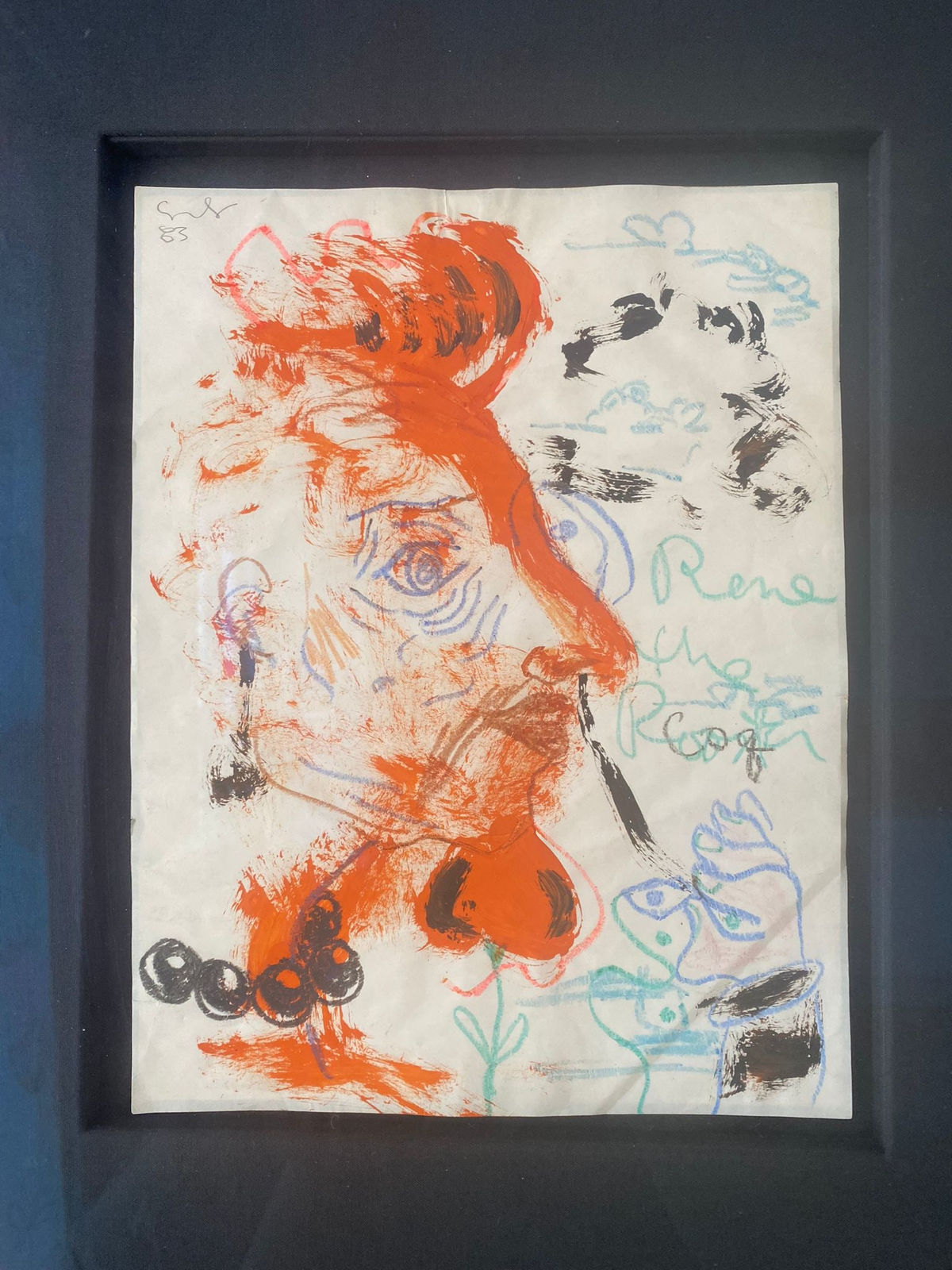 George Condo, Portrait of Rene Ricard, 1983