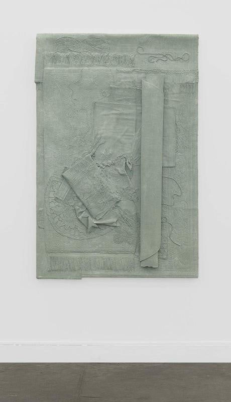 Isabelle Cornaro, Homonymes II (#4, green monochrome), 2012