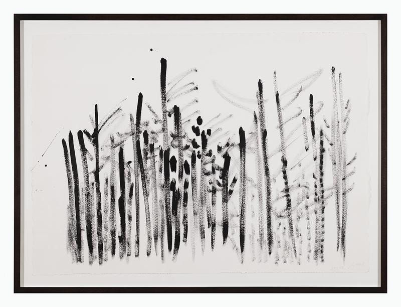 Simone Fattal, Study for a Panel (Trees) 2, 2017