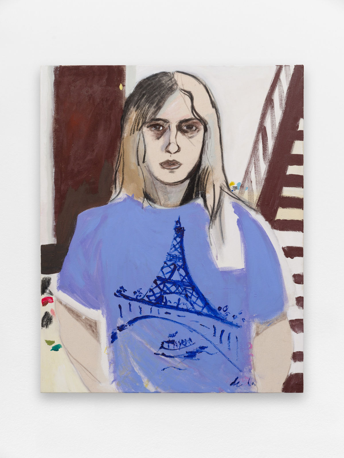 Louis Somveille, Self-portrait with Paris t-shirt, 2025