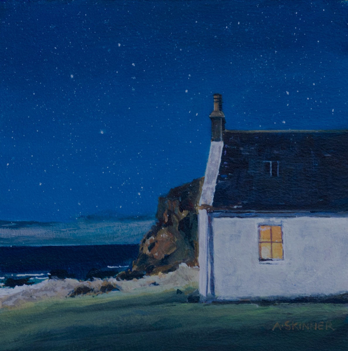 Anne Skinner, Kearvaig Bothy Under the Stars