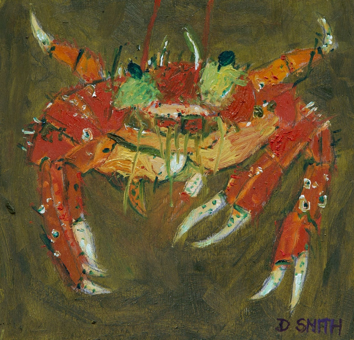 David Smith RSW, Orange Shore Crab