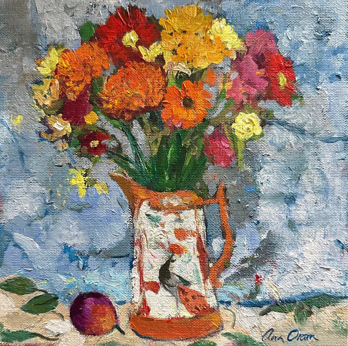 Ann Oram, Chrysanthemums in the Kutani Jug