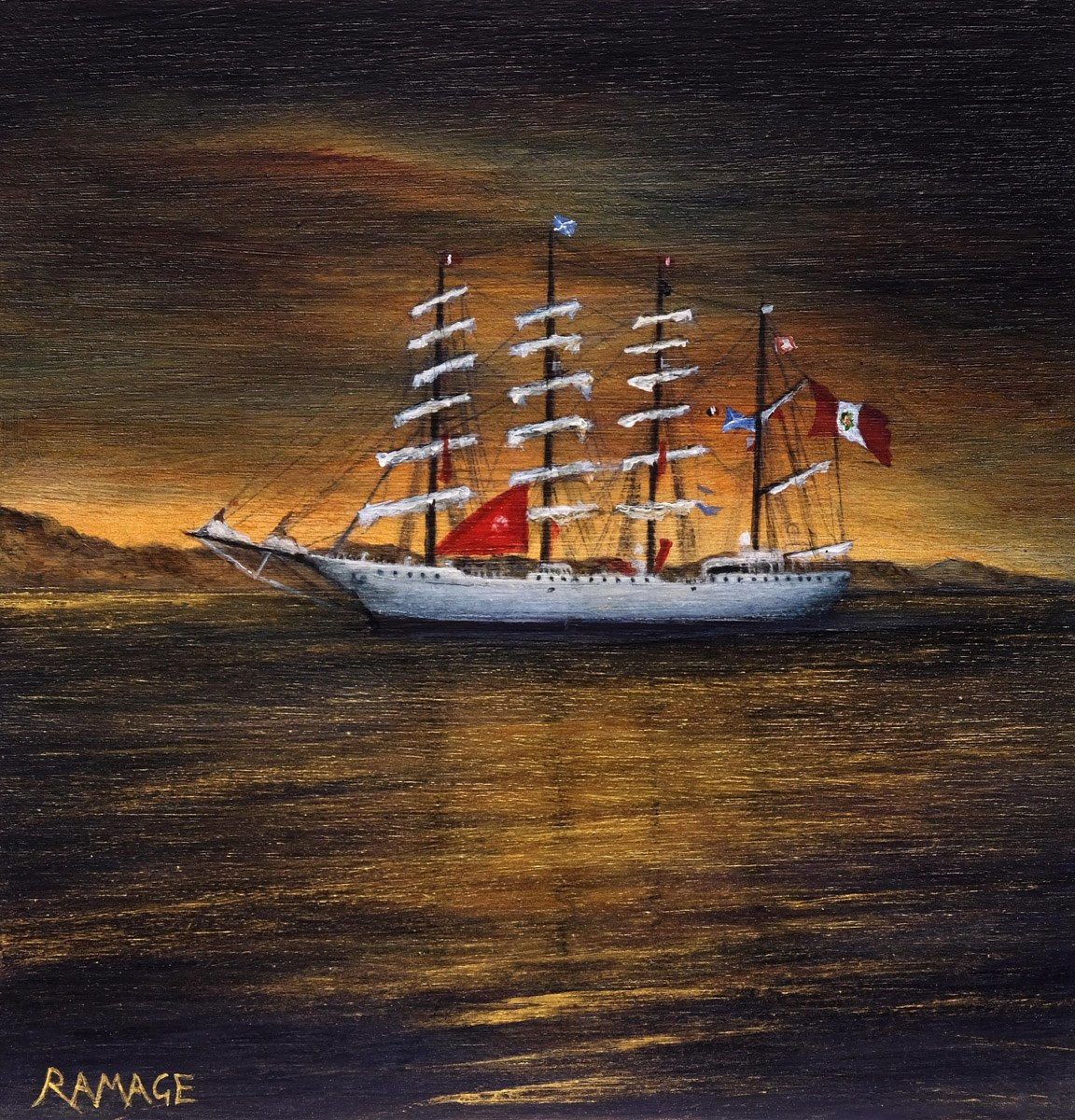 Clive Ramage, The B.A.P. Union (Peru) At Anchor off Balmedie