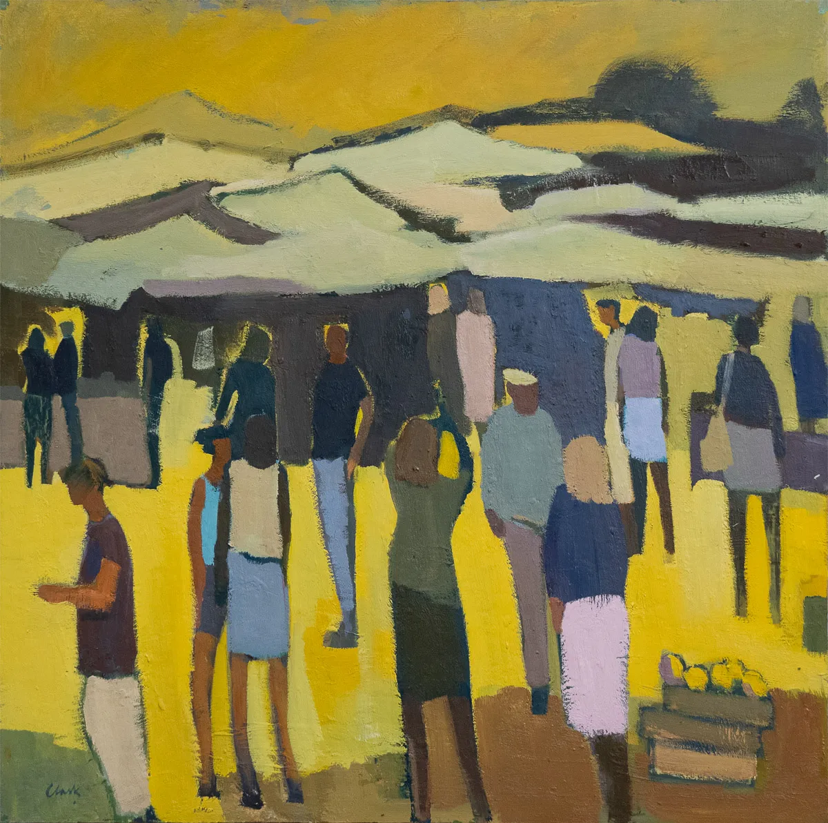 Michael Clark PAI RSW RGI, Conversations at a French Market