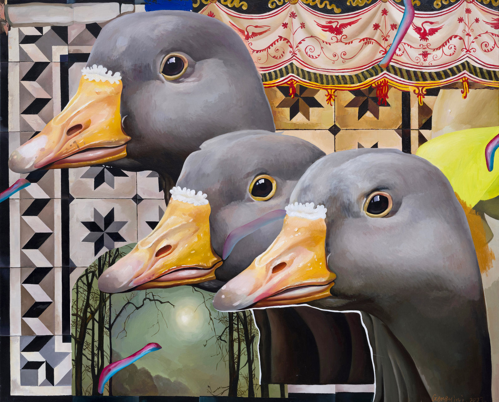 Geng Yini 耿旖旎, Under The Floors Is Grimshaw by Night 地板下是格里姆肖的夜色, 2023