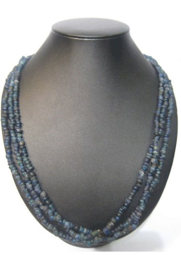 Dark Blue Glass Beaded Necklace, 100 CE - 1200 CE