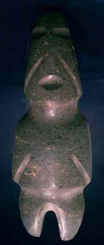 Mezcala Stone Standing Figure, 300 BCE - 300 CE