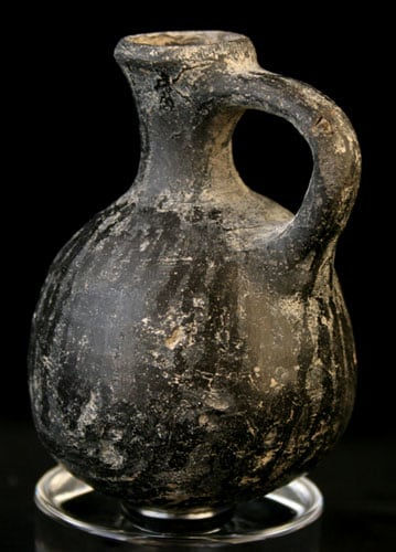 Iron Age Black Terracotta Jug, 900 BCE - 700 BCE