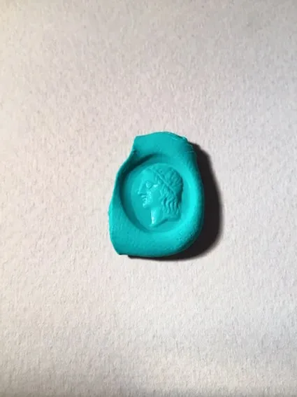 Intaglio Depicting a long-haired male head, 17th Century CE - 19th Century CE