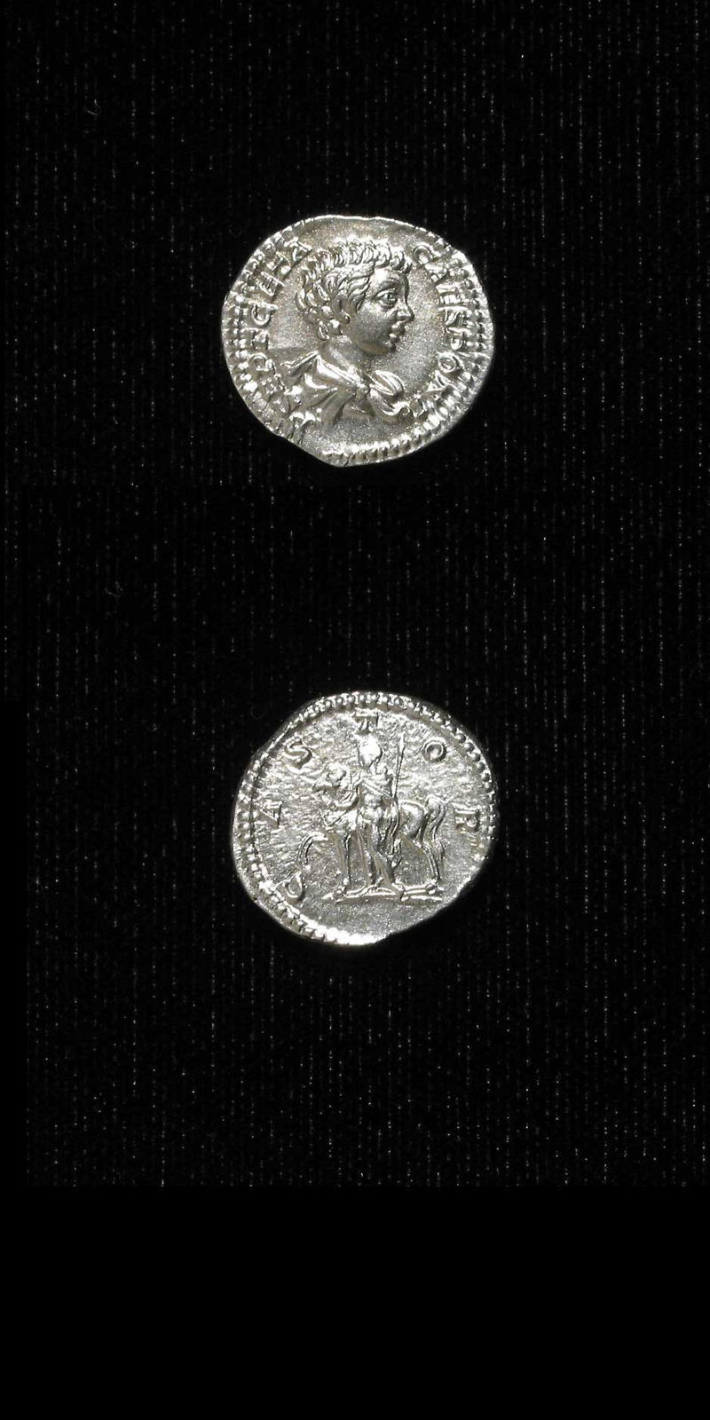 Silver Denarius of Geta Struck While Caesar, 199 CE - 202 CE
