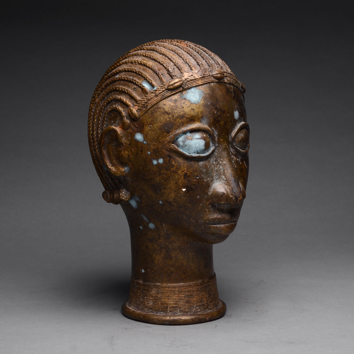 Mossi Brass Sculpture of a Head, 20th Century CE