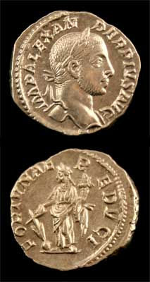 Roman Silver Denarius of Emperor Severus Alexander, 228 CE - 231 CE