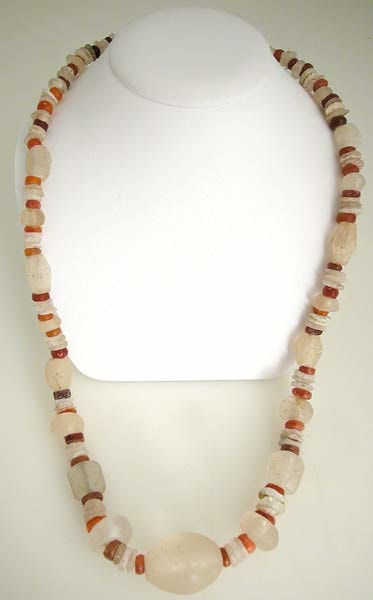 Carnelian and Rock Crystal Bead Necklace, 3300 BCE - 600 BCE