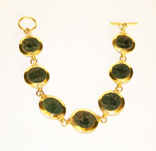 Seven Bronze Coins of Constantine I, 286 CE - 375 CE