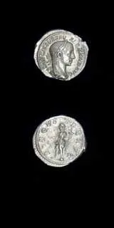 Silver Denarius of Emperor Severus Alexander, 222 CE - 228 CE