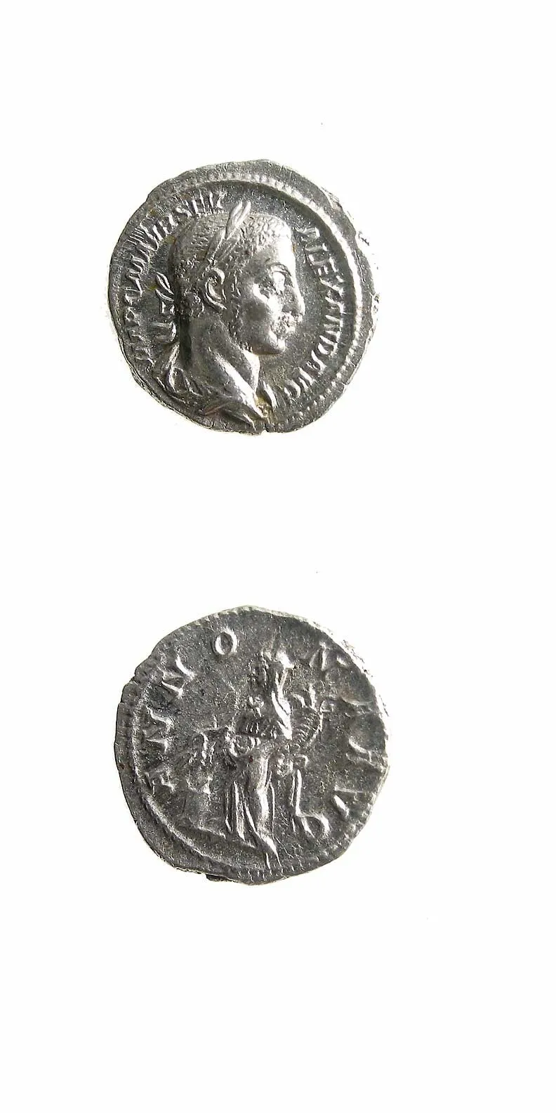 Silver Denarius of Emperor Severus Alexander, 222 CE - 228 CE