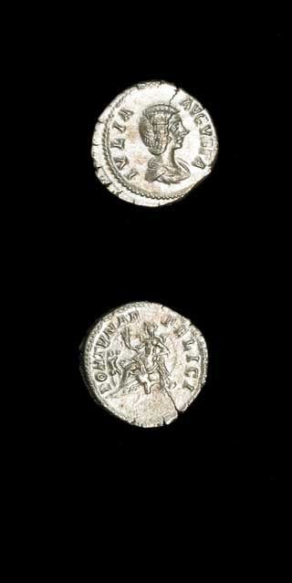 Silver Denarius of Empress Julia Domna, 196 CE - 211 CE