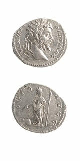 Silver Denarius of Emperor Septimius Severus, 198 CE - 211 CE