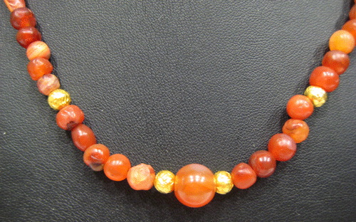 Carnelian Bead Necklace, 3000 BCE - 2000 BCE