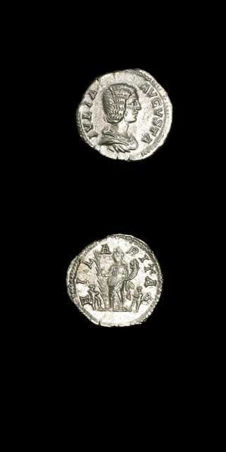 Silver Denarius of Empress Julia Domna, 196 CE - 211 CE