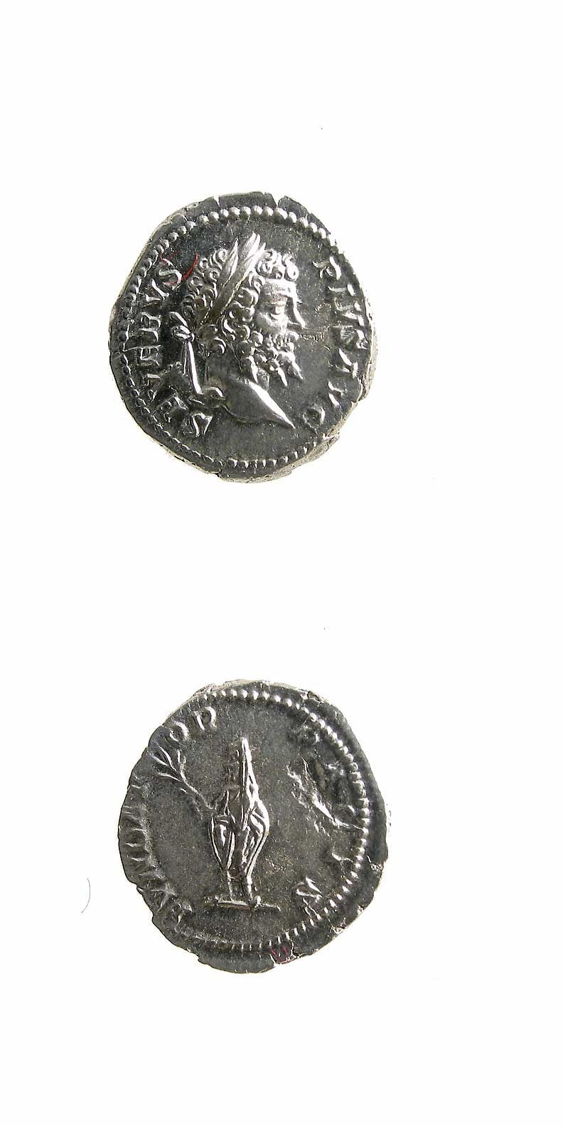 Silver Denarius of Emperor Septimius Severus, 198 CE - 211 CE