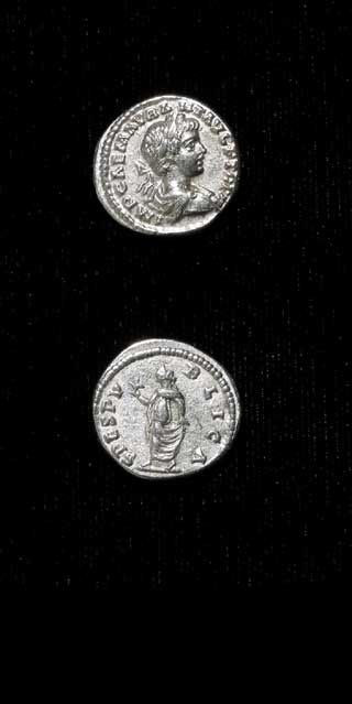 Silver Denarius of Emperor Caracalla, 198 CE - 217 CE