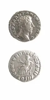 Silver Denarius of Emperor Marcus Aurelius, 161 CE - 180 CE
