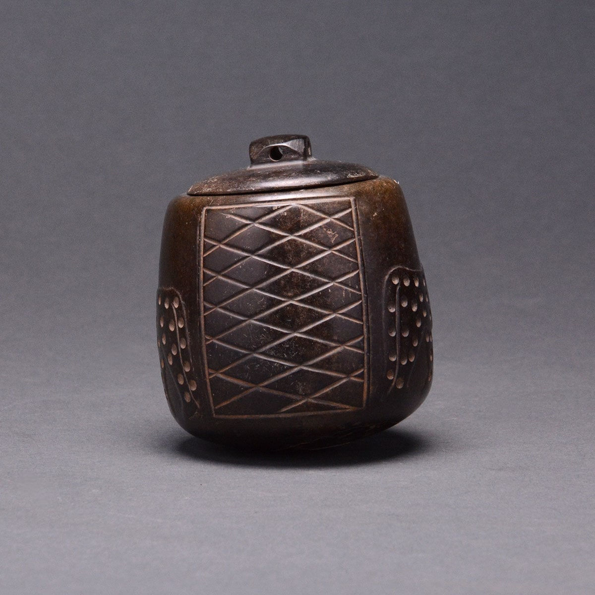 Bactrian Stone Pyxis, 300 BCE - 100 BCE