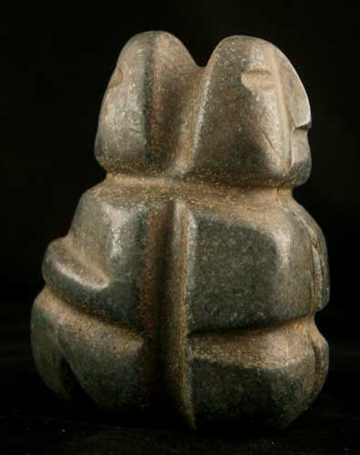 Mezcala Stone Sculpture of a Conjoined Couple, 300 BCE - 300 CE