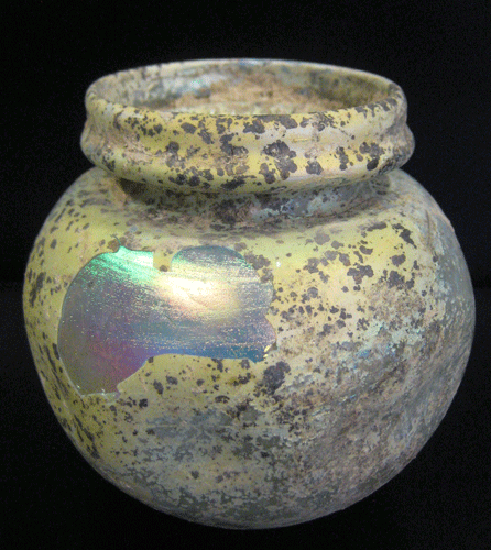 Blue/Green Glass Vessel, 100 CE - 300 CE